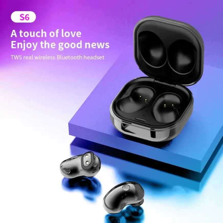 S6 Tws Comfortable Mini Button Earphone High-end Waterproof 8d Hifi Sound Binaural Earpieces Earbuds - Buy S6 Tws,S6 For Galaxy Samsung Buds Live Earphone Bt Stereo 5.1 Tws Earbuds