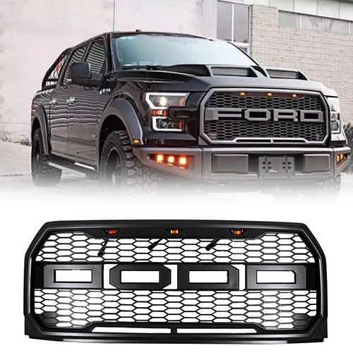 Grill Raptor Style Front Grille Abs Car Grill Gloss Black / Silver ...