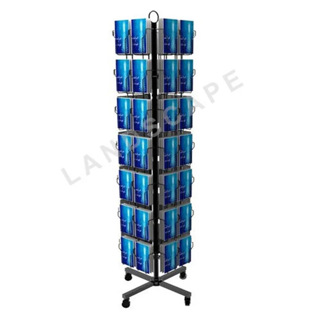 Factory Custom Made Metal License Plate Display Rack License Plate Display Stand Rotating Rack for License Plates