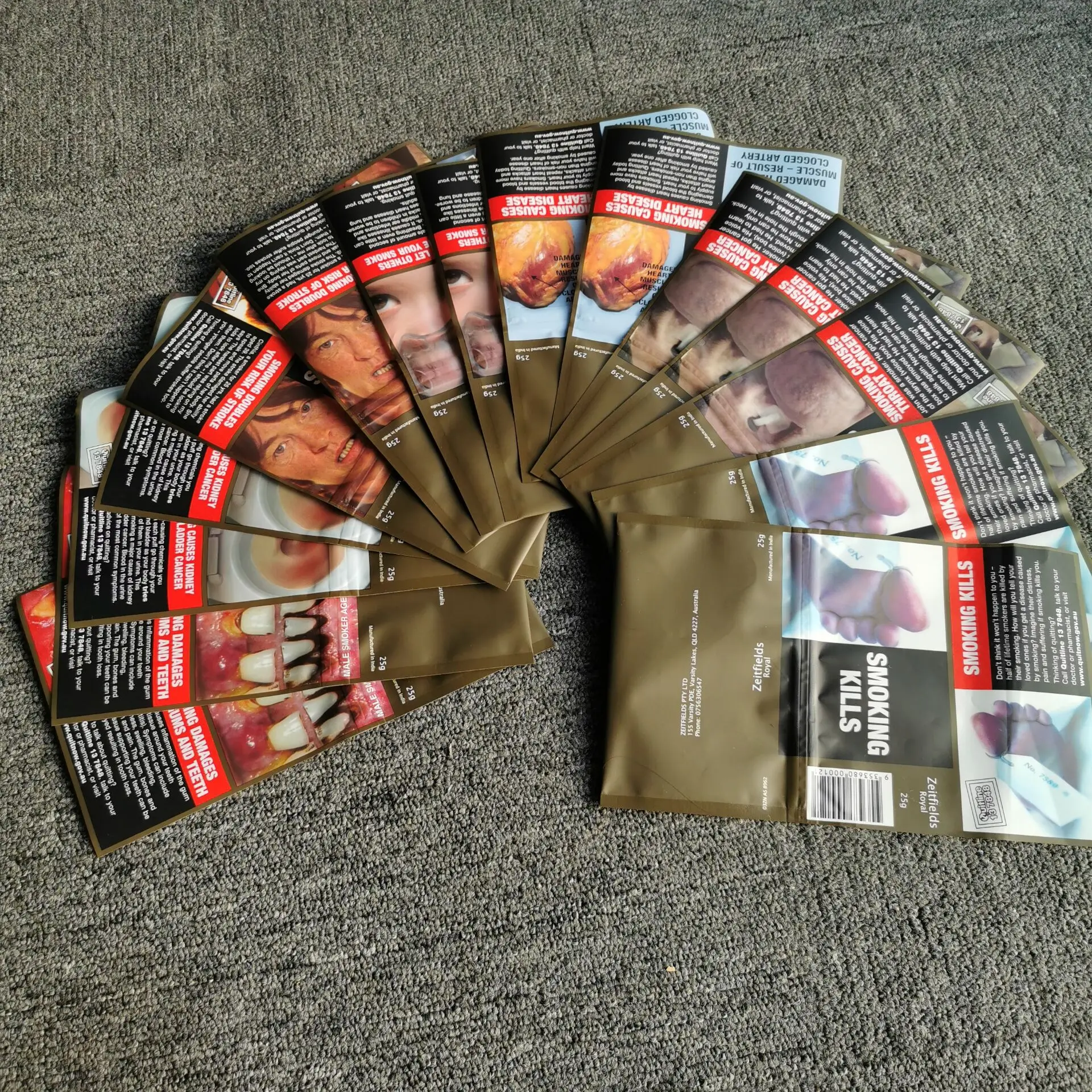 Empty 25g 50g Tobacco Pouches