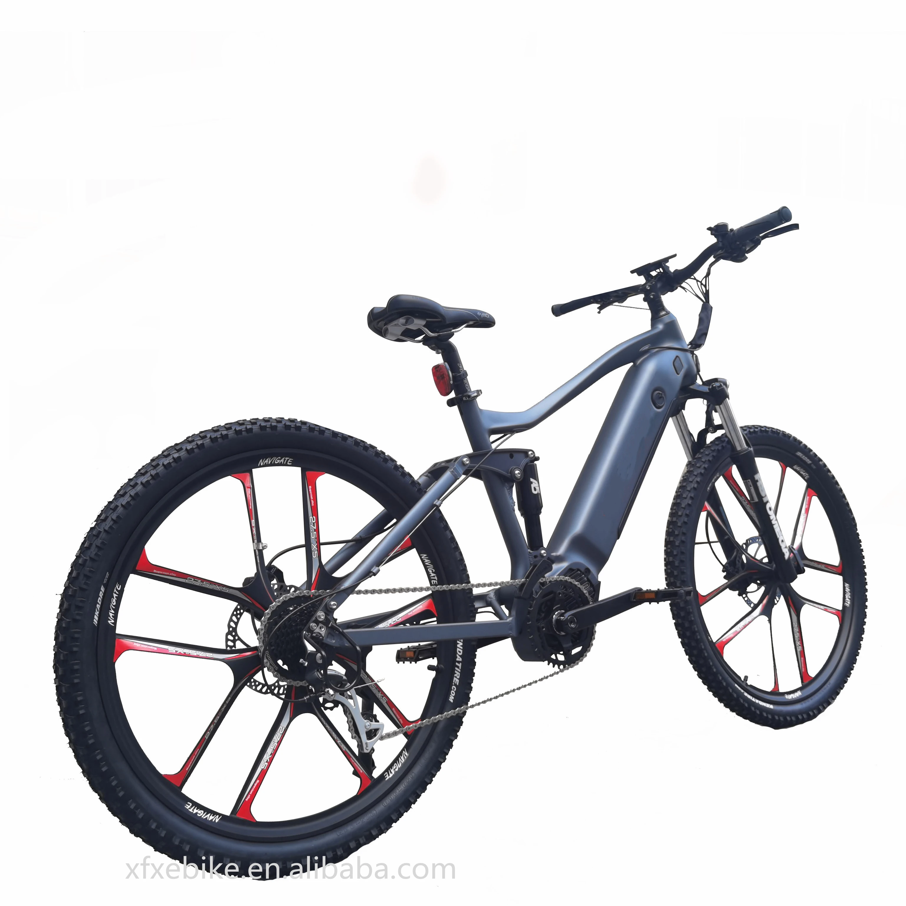 Hidden 14Ah SDI Battery Electric Mountainbike 27.5Inch 48V 500W Full Suspension MTB M600 Mid Drive Ebike Electric Bicycle