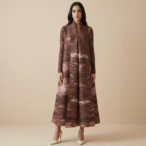 High-quality Arabic Muslim Abaya Design Stylish Women's Casual Abaya One Size Pleated Printed Fashion Abaya Factory Wholesale