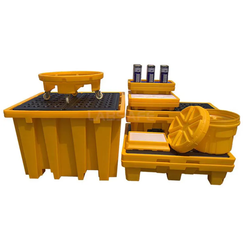 Heavy duty 4-Way Double IBC Spill Containment Pallet