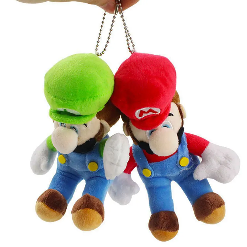 Super Mario Plush Toys Brother Mario & Luigi 17'' Soft Plush Stuffed Toy Doll 