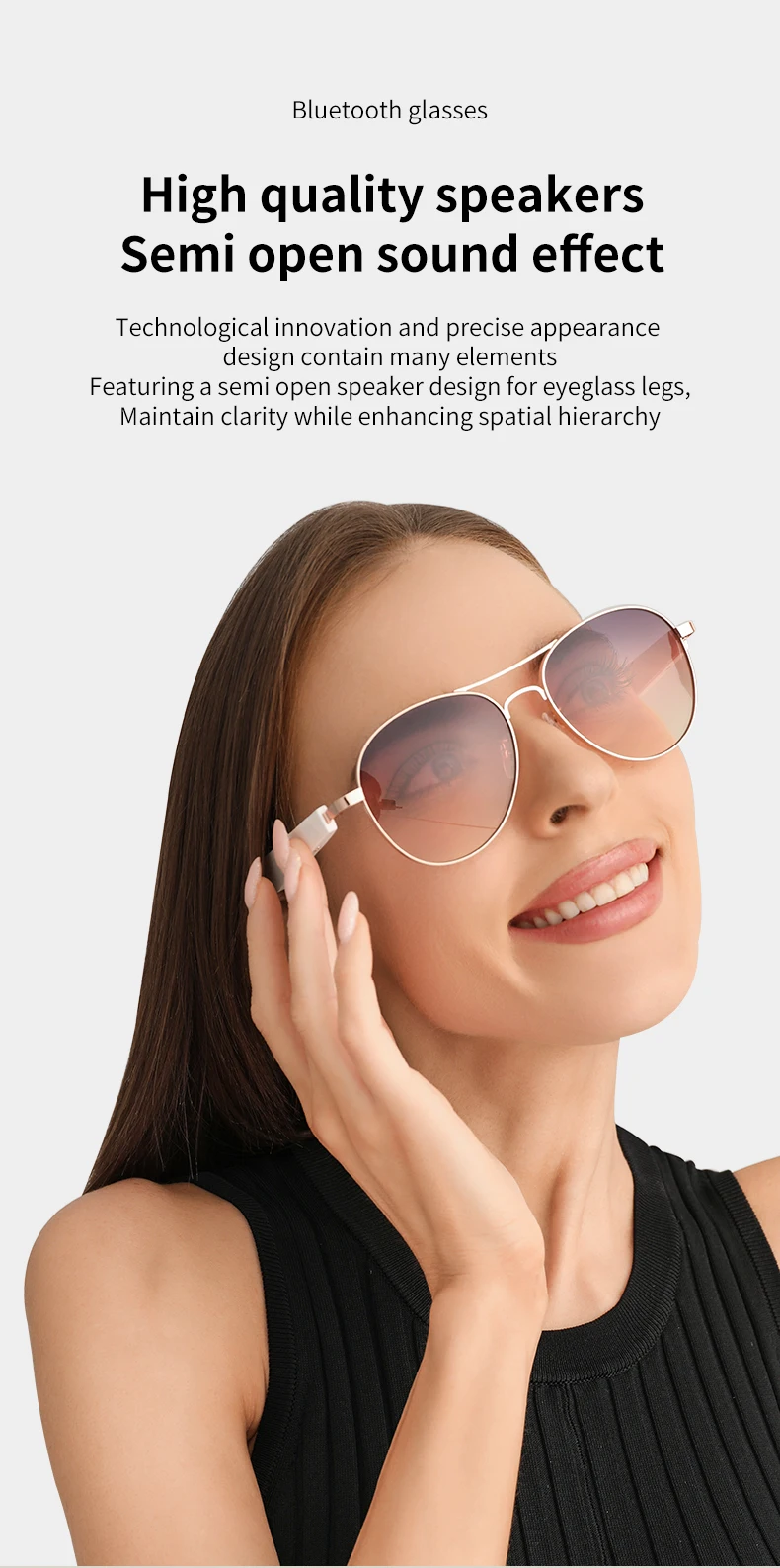 Chinese factory supplier supply  Smart Wearable Headset Mz03 Women Fashion Sunglasses Navigation Voice Assistant Men Outdoor Music Smart Glasses With Bt Speaker - Buy Smart Glasses smart Wearable Headset smart Glasses With Bt Speaker