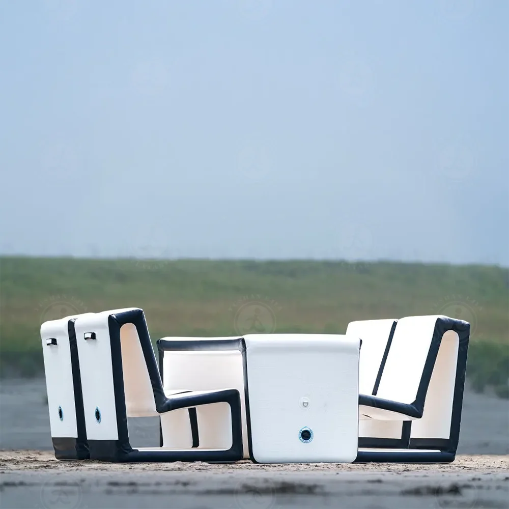 Commercial DWF High Quality Inflatable Picnic Table Portable Inflatable Tables and Chairs for Camping/Hiking/Traveling