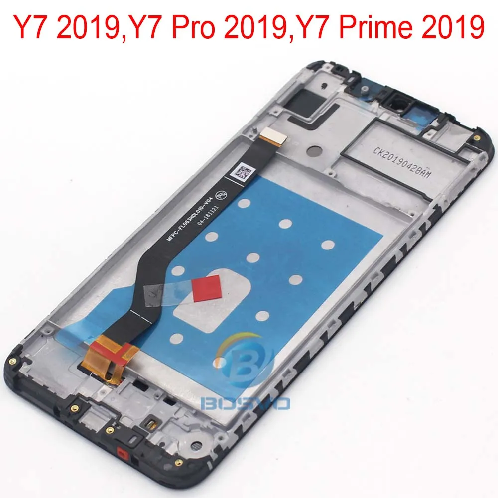 For huawei Y7 2019 Lcd Y7 Pro 2019 Screen Y7 Prime 2019 Display With Touch Digitizer With Frame Assembly
