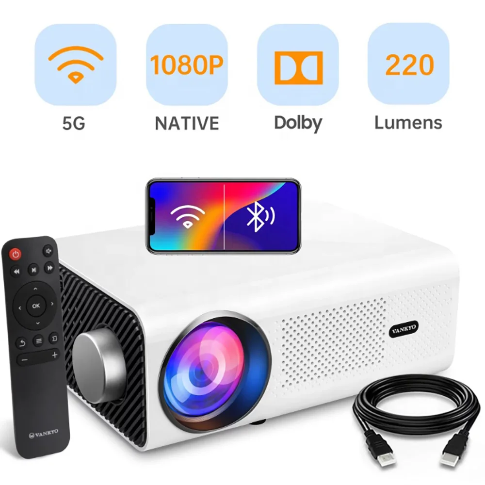 VANKYO Leisure 495W Mini Portable Projector - 1080P Full HD