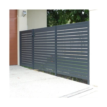 Horizontal Privacy Decorative Horizontal Aluminum Fence Panels Slat Aluminum Fence