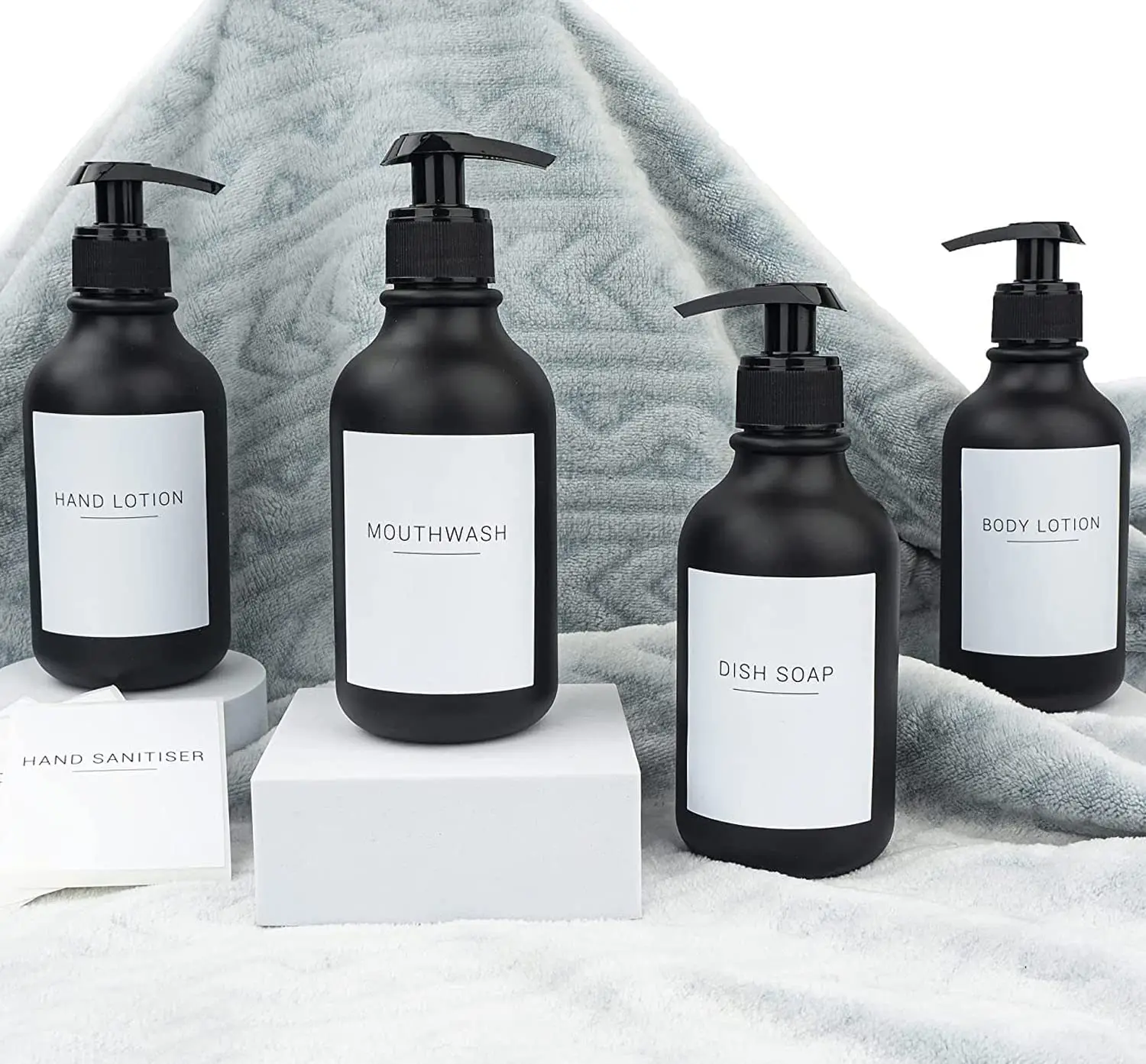 500ml 300ml Cheap Customized Logo Plastic Liquid Soap Dispensers Shampoo Bottle  Higher Quality Hand Soap Dispensers with Pump