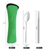 Juego de dos piezas de palillos Bare Spoon-Verde