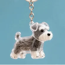 Cute Cartoon Dog Hair Pendant Commemorative Keychain Bag Ornament Creative Collection for Pet Hair Storage