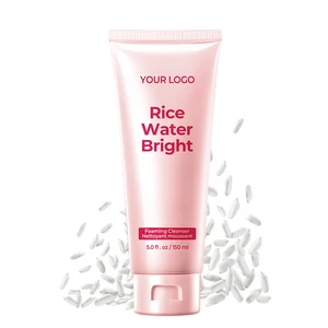 Organic Ceramide & Rice Water Facial Cleanser Natural Brightening Deep Cleaning Face Wash with Moisturizing Cake Formula