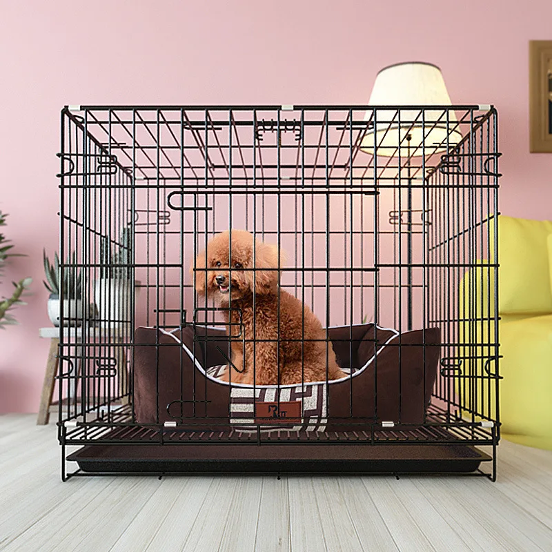Thick Stainless Steel Folding Dog Cage Pet Cages