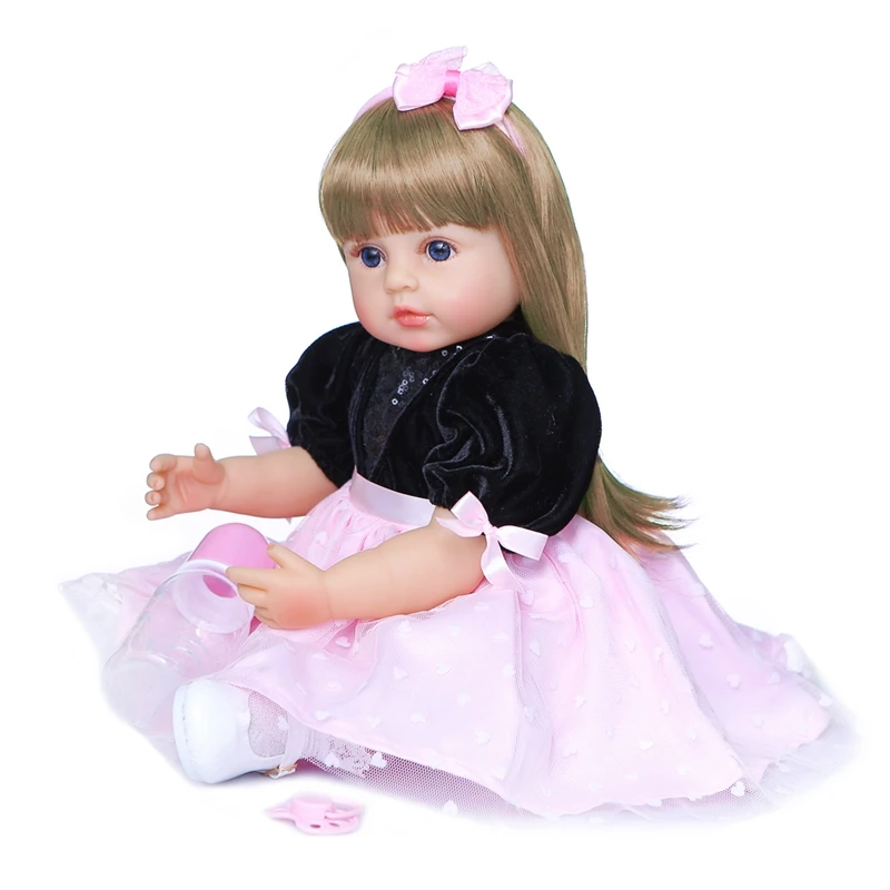 Boneca Original Bebê Reborn Realista Menina Negra 55CM Com Acessórios e  Certificado