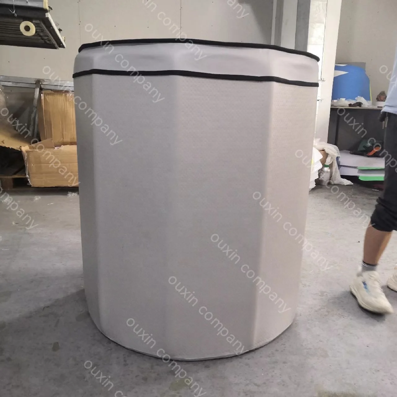 Customize Grey Drop Stitch Fabric Inflatable Ice Bath Tub for Health Recovery