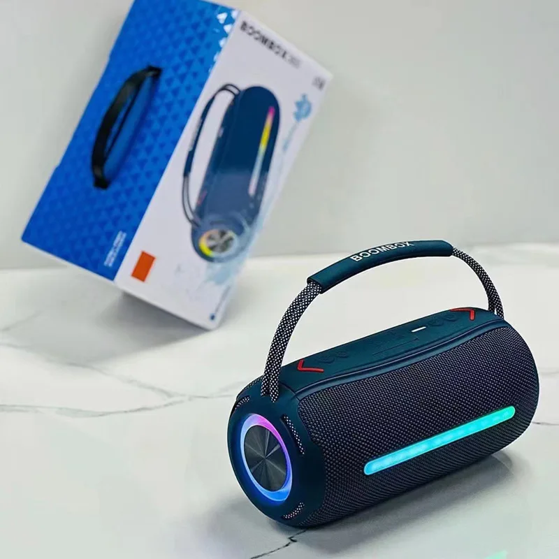 Portable Waterproof Wireless Bluetooth Speaker 360 Boombox LED