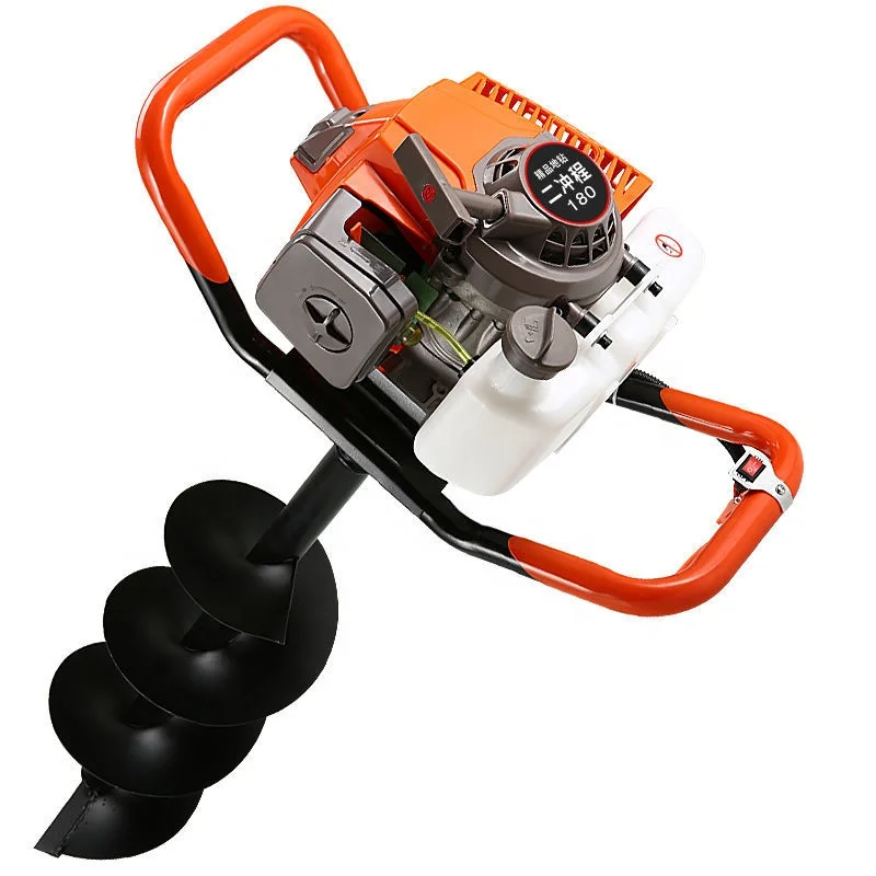 Handheld Digging Machine Hand Push Earth Auger Drill Post Hole Diggers