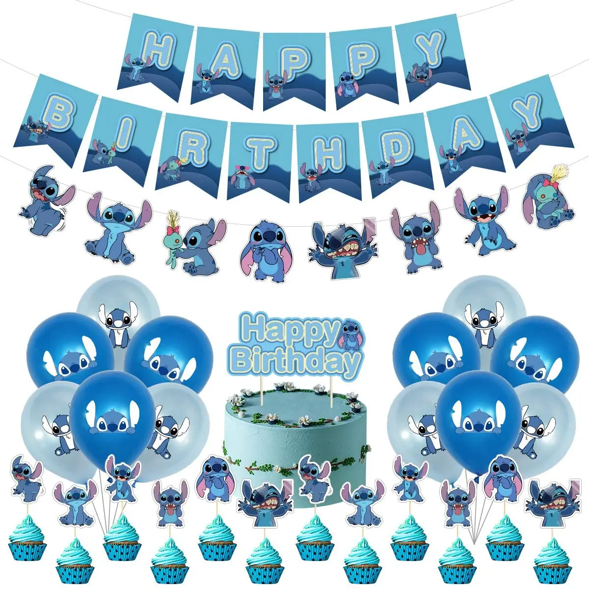 Buy Lilo And Stitch Party Decoration Happy Birthday Party Supplies Boys Birthday  Decoration from Quanzhou Wantwell Information & Technology Co., Ltd., China