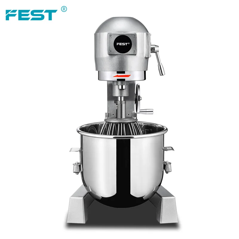 110V Commercial Food Mixer 30L Heavy Duty Dough Mixer Stand Mixer 3 Speeds  1250W