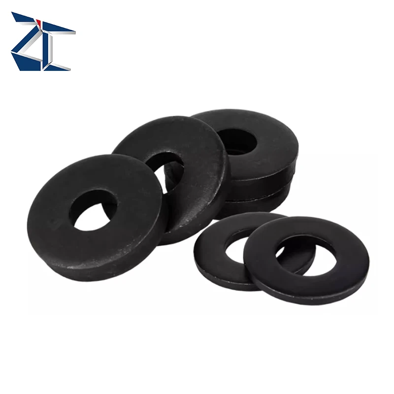 Highly Recommended Carbon steel blackened enlarged flat washer DIN9021 flat washer with large outer diameter