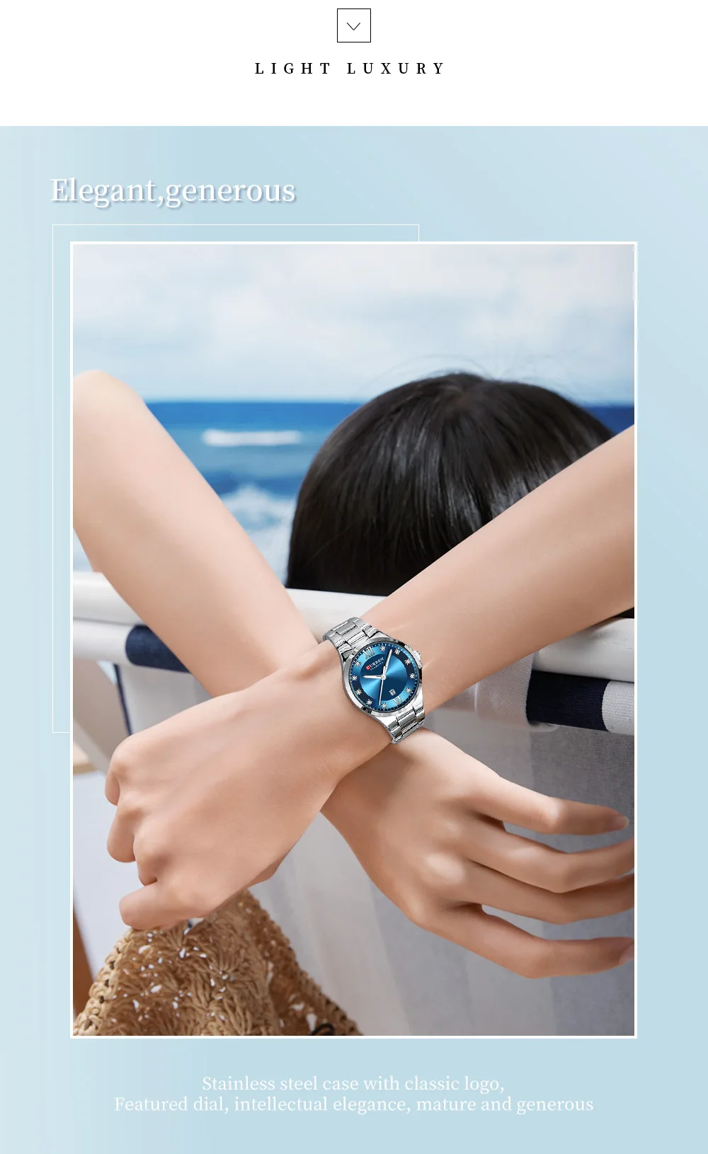 Curren 9107 Original Quartz Watch for Women Fashion Elegant Ladies Watches Stainless Steel Strap Waterproof Women's Wristwatch