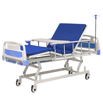 3 Function medical tilt bed high quality used 3 cranks manual hospital bed price
