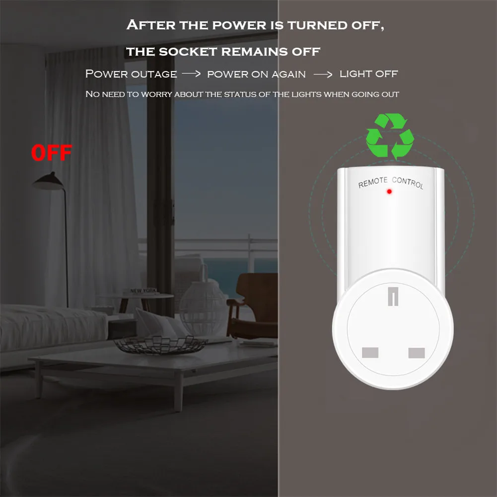 Wireless Remote Control Power Outlet Light EU US UK FR Standard Smart  Switch Plug Wall Electrical Outlet 433 Mhz for Smart Home