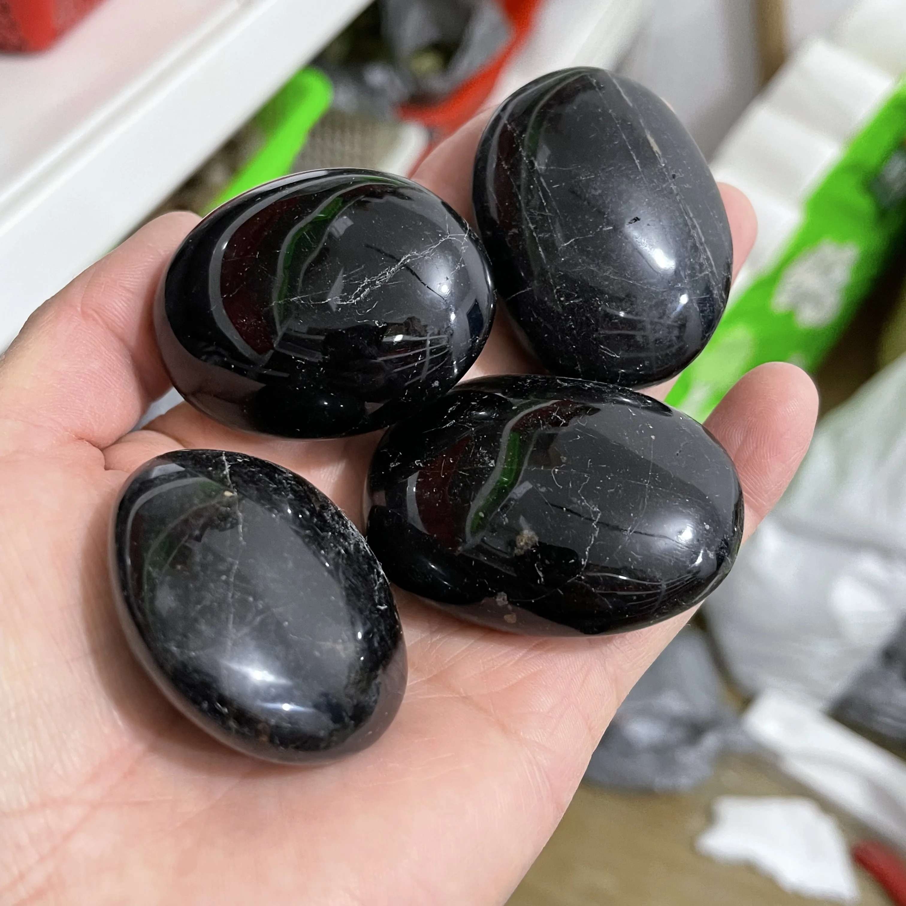 Tourmaline Stone Smooth Black Tourmaline Black Tourmaline Gemstone