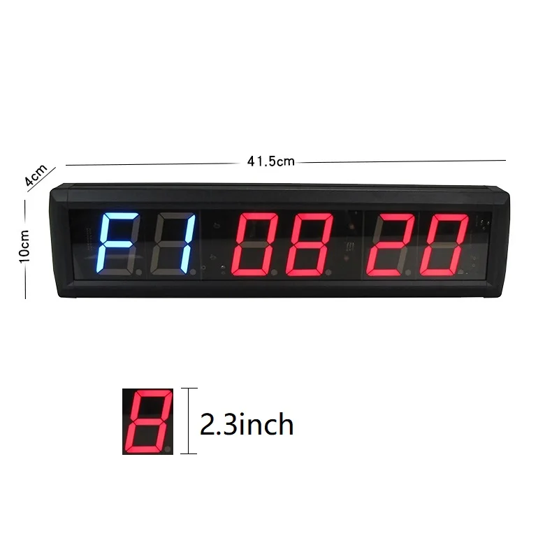 Cronómetro de Cuenta Regresiva Digital con número de 2,3 pulgadas portátil,  reloj de escritorio montado en la pared, temporizador de entrenamiento de 