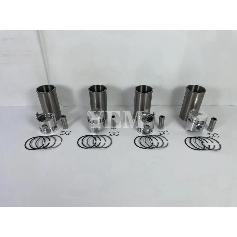 2J Cylinder Liner Kit With Piston Rings Set Cylinder Sleeve for Toyota Excavator Truck Lawn Mower Marine Engine