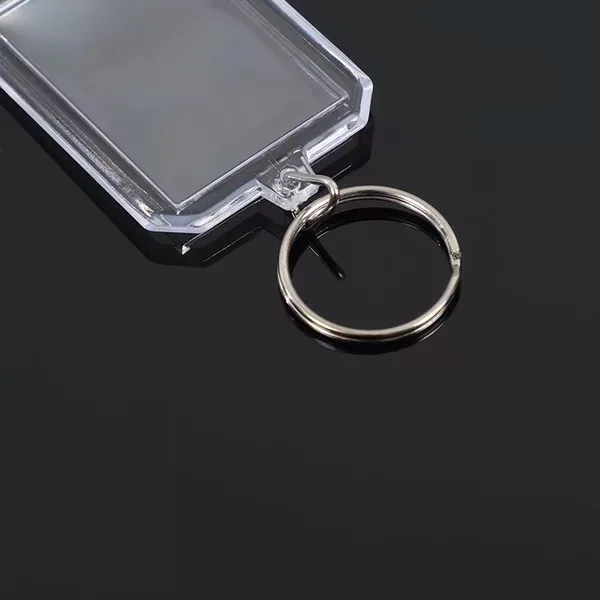 Photo Frame Keyring for Monogram Blank Clear PS Keychain