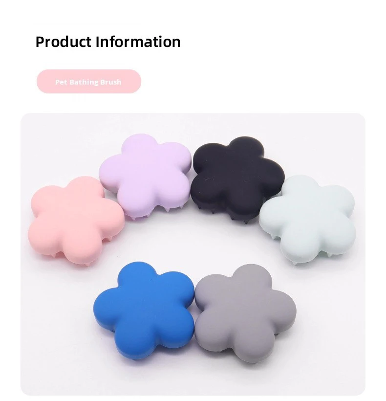 Silicone Pet Bath Brush for Dog Cleaning & Bathing for Cats and Animals Includes Massage and Grooming Features details