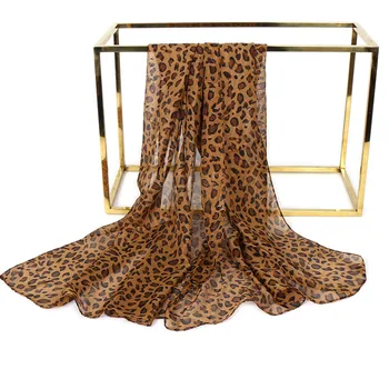 New fashion ladies sunscreen scarf small silk scarf all-match small chiffon spot leopard print gauze scarf