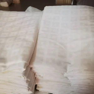 100% Pure Cotton Jacquard Satin Fabric Eco-Friendly White Percale Fabric for Five-star Hotel Bedding Bed Sheets