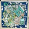 6# cavallo esotico blu - 88x88 cm
