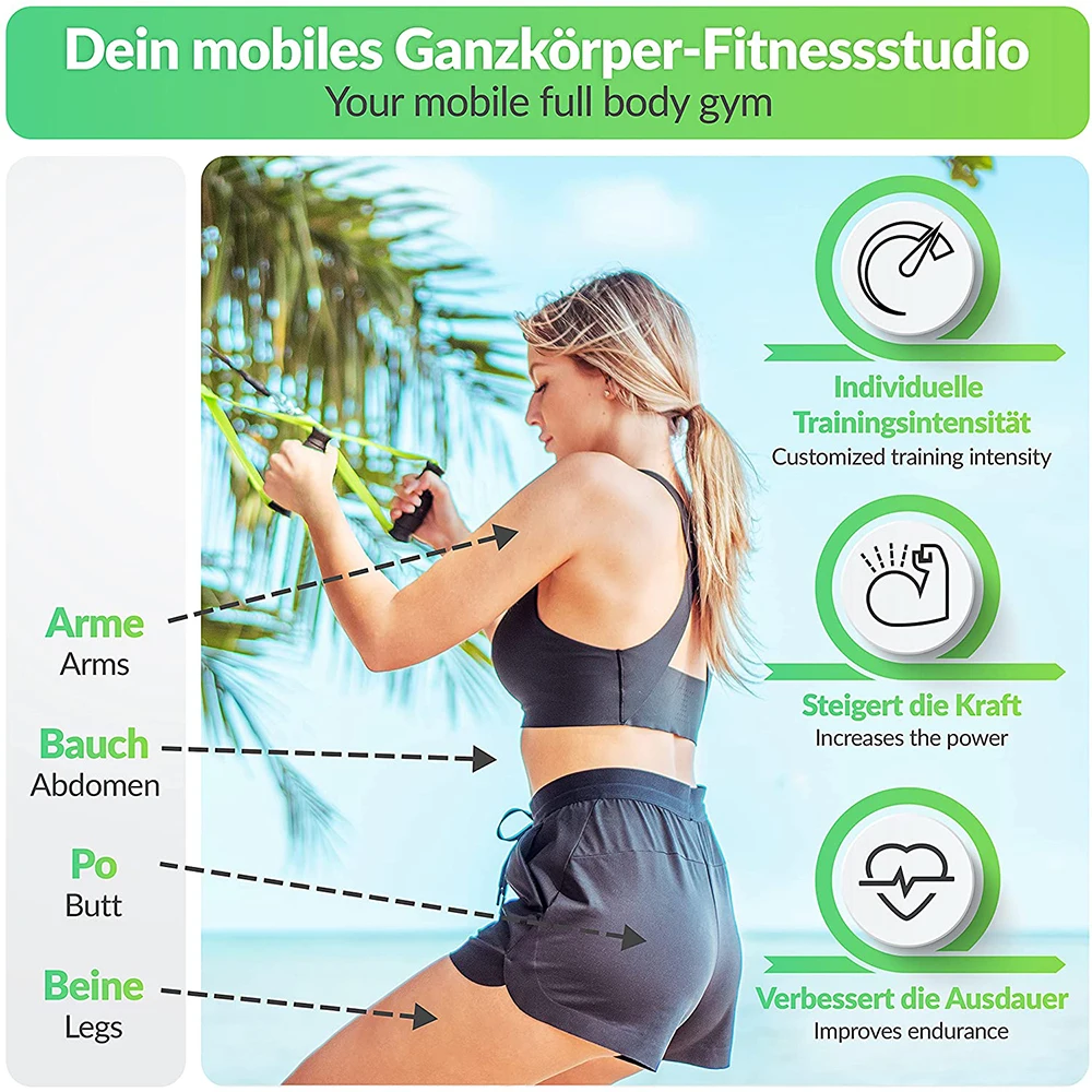 Customized logo Home Gym Fitness Equipment Trainer Kit P3 Pro Sling Trainer Basic Kit Suspension Straps