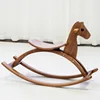 Oak-walnut color rocking horse