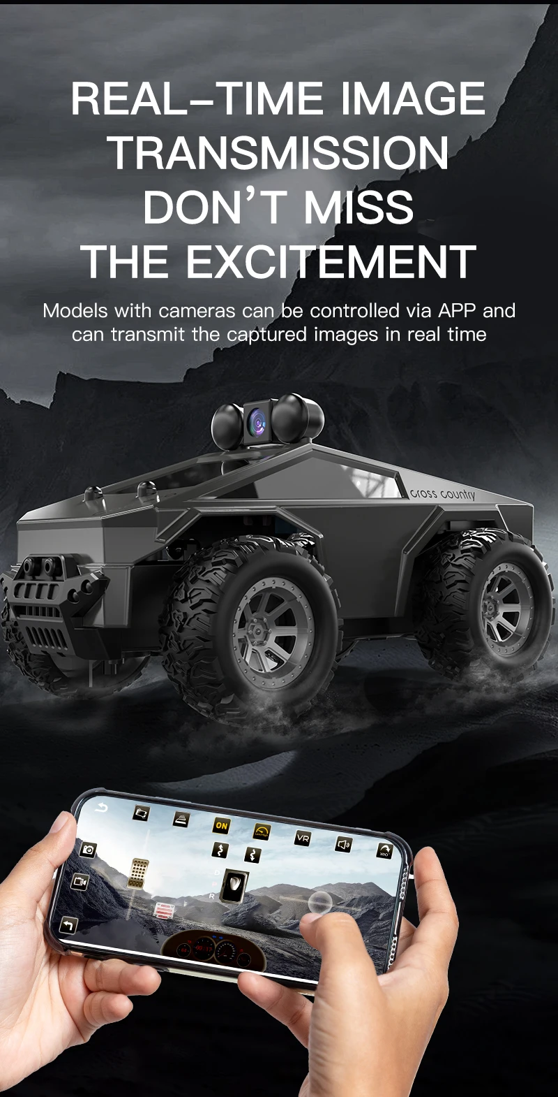 New Arrival HOSHI KF29 RC Car 1/28 Scale Mini Cyber Truck Toy Small Car with FPV Camera Remote Control Car Toys for Boys