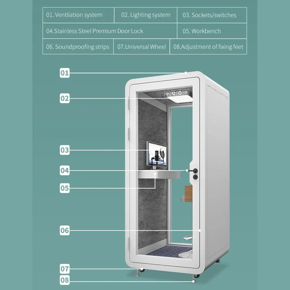 2024 New Design Container Vocal Recording Studio Modular Homes Tiny Prefab Booth Soundproof Office Music Studio