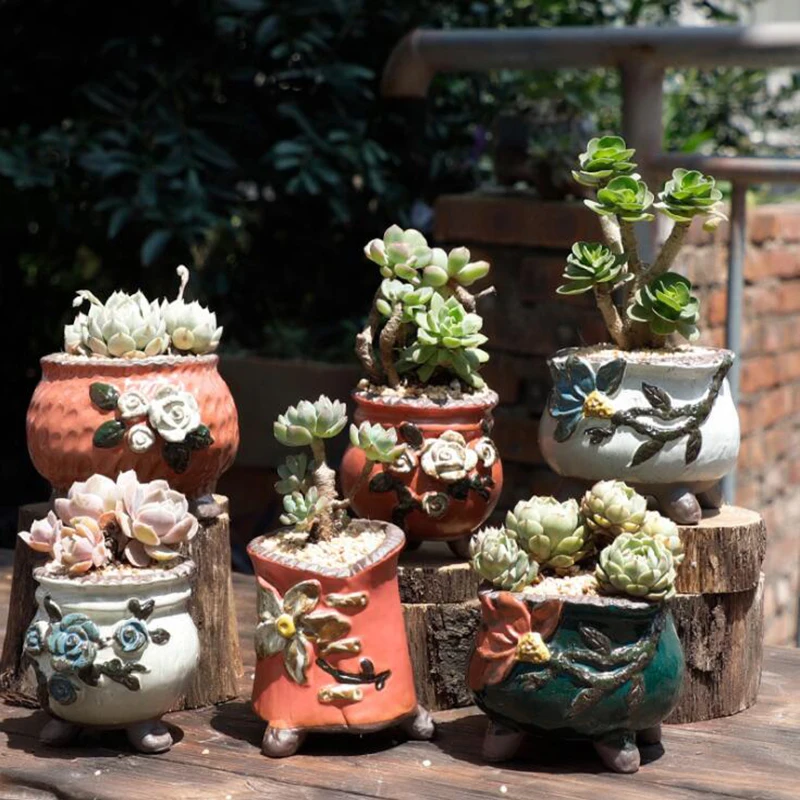 韩国风格陶瓷花盆和花盆种植家居装饰多肉植物容器 Buy 装饰陶瓷花盆 小装饰花盆 摆件插花product On Alibaba Com