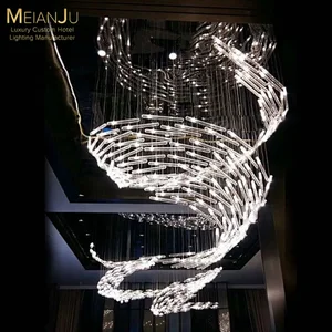 Scandinavian-Style Glass Chandelier for Hotel Lobby B&B Villa Hall Decorative Lamps Sand Table Front Desk Art Lamps on Sale