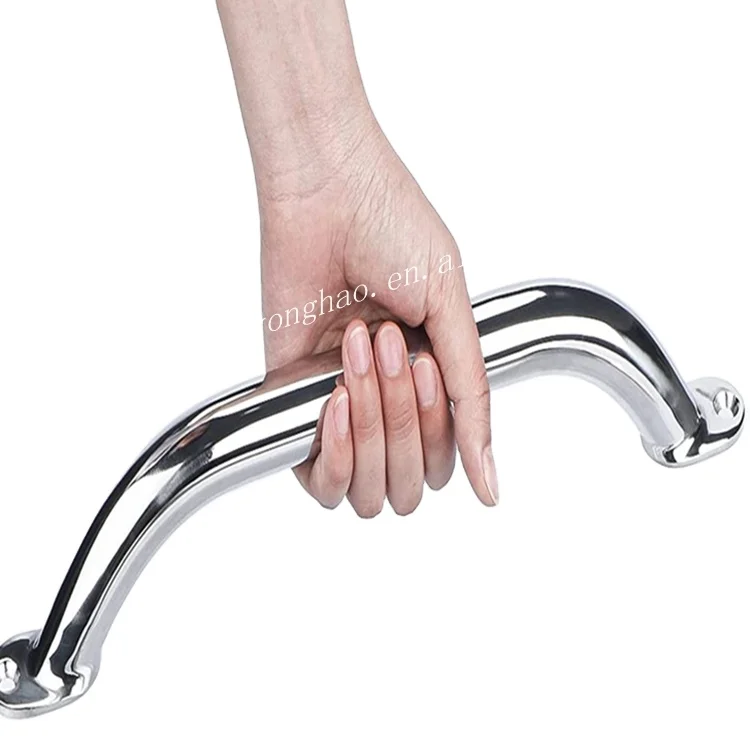BAYSUN Stainless Steel Boat Handrail Grab Handle – 9 Inch, Polished Round Tube, 2-Pack