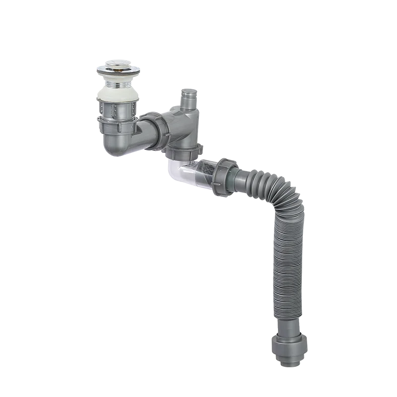 Geweldig Kwaliteit Grijs 40mm Badkamer Wasbak Afvoerpijp Met Omdraaiende/Pop-up Roestvrij Staal 304 Zeef Slang voor Badkamer Accessoires