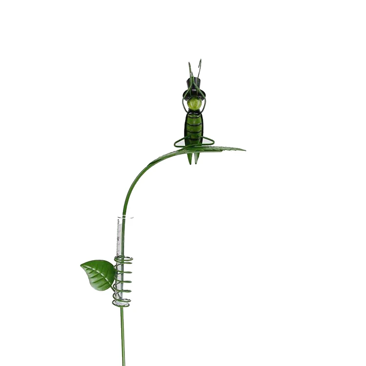 Unique  Cute Grasshopper Rain Gauge Plant Stakes SG81620-32A