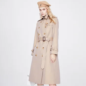 Custom Trench Warm Coat Ladies Long Mid Jacket Winter Edition Windproof Trench Coats