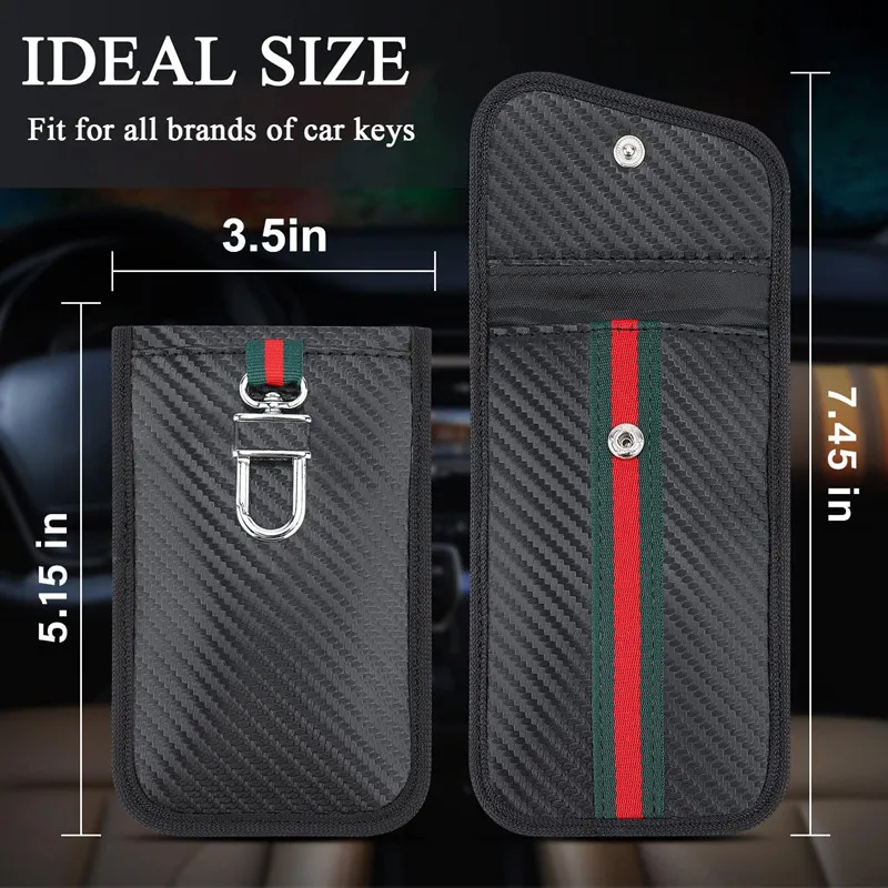 5 Pièces Étui Clé Voiture Cuir PU - Housse Protection Portable Grande Capacité, Homme Femme