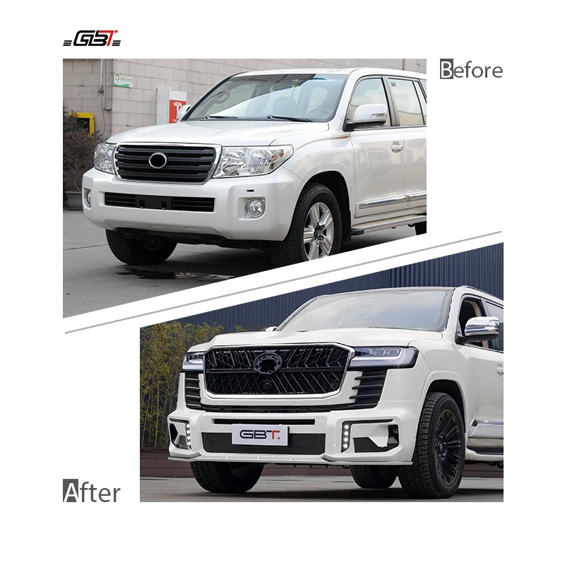 GBT LC200 to LC300 WALD Model Accessories Bumper No Cut Headlight Grill Fender Parts for 2008-2020 Toyota Land Cruiser 200