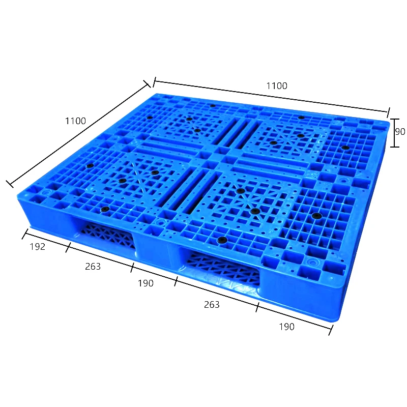 1100*1100 Heavy Duty Durable paletas de plastico industrial Blue hdpe Plastic Pallets Manufacturer