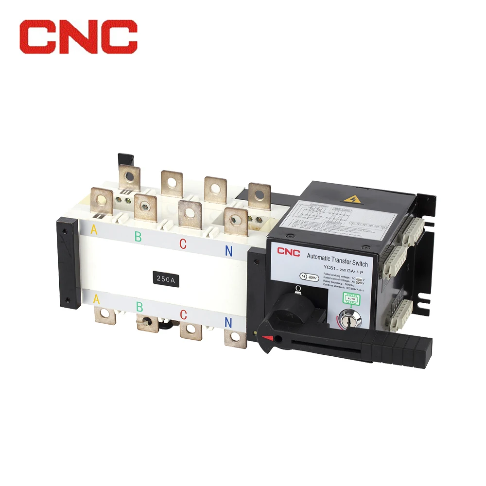YCS13P 4P LCD Controller ATS 250A 630A 1600A  PC Class Automatic Transfer Switch